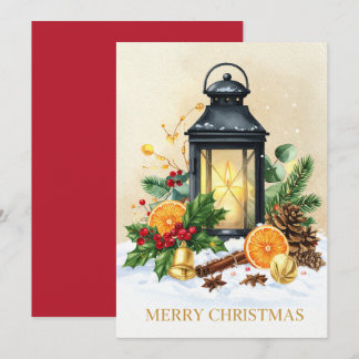 Cartes Pour Fêtes Annuelles Lanterne de Noël Cosy Joyeux Noël Fêtes