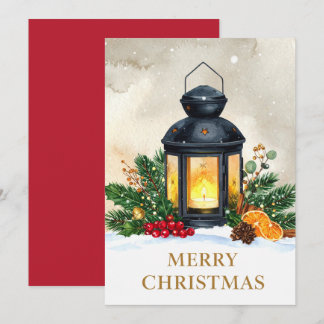 Cartes Pour Fêtes Annuelles Lanterne de Noël Cosy Joyeux Noël Vacances