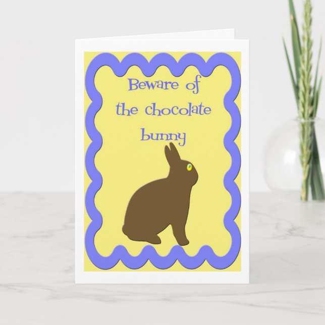 Cartes Pour Fêtes Annuelles Lapin au chocolat (Pâques) (Devant)