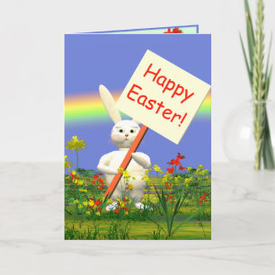 Cartes Pour Fêtes Annuelles Lapin avec bon signe de Pâques