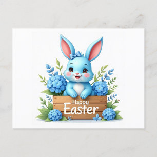 Cartes Pour Fêtes Annuelles Lapin bleu