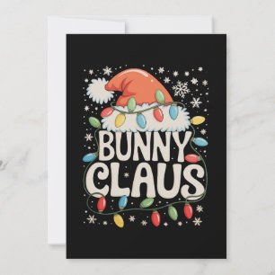 Cartes Pour Fêtes Annuelles Lapin Claus Noël Santa Noël Vacances Famille