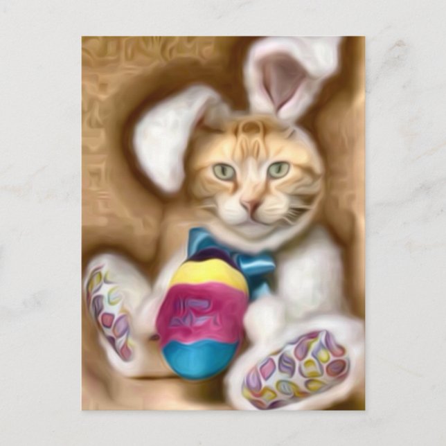 Cartes Pour Fêtes Annuelles Lapin de Claude Pâques (Devant)