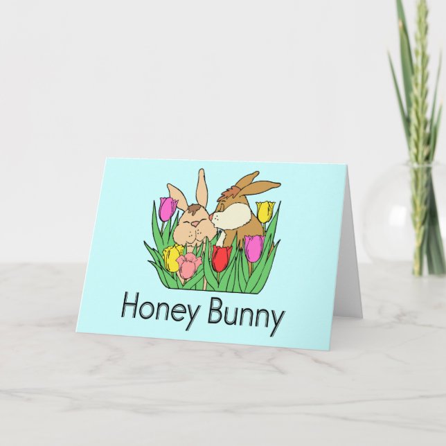 Cartes Pour Fêtes Annuelles Lapin de miel (Devant)
