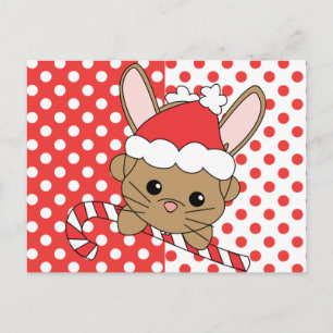 Cartes Pour Fêtes Annuelles Lapin de Noël