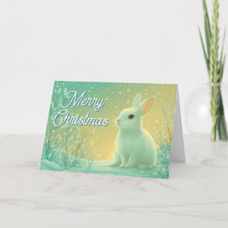 Cartes Pour Fêtes Annuelles Lapin de Noël Magique Fantastique Hiver Joyeux Noë