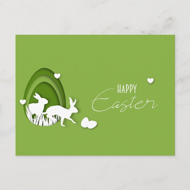 Cartes Pour Fêtes Annuelles Lapin de Pâques (Devant)