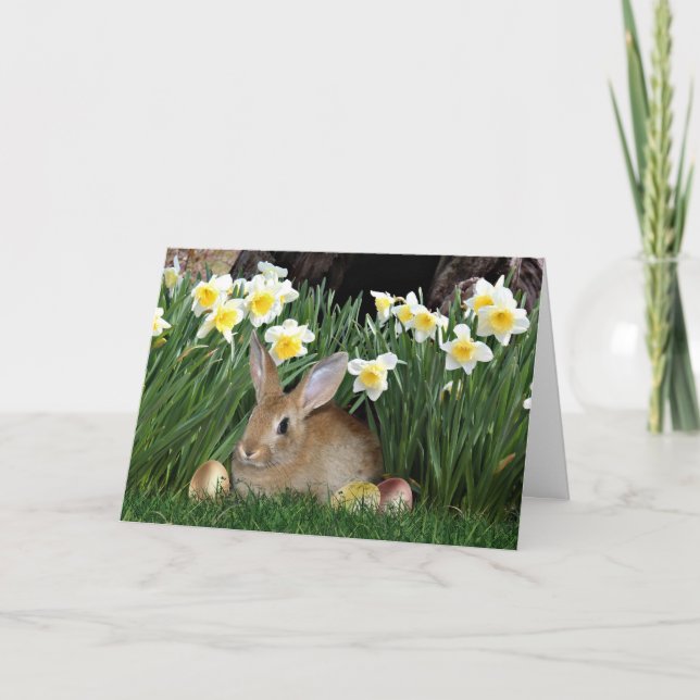 Cartes Pour Fêtes Annuelles Lapin de Pâques (Devant)
