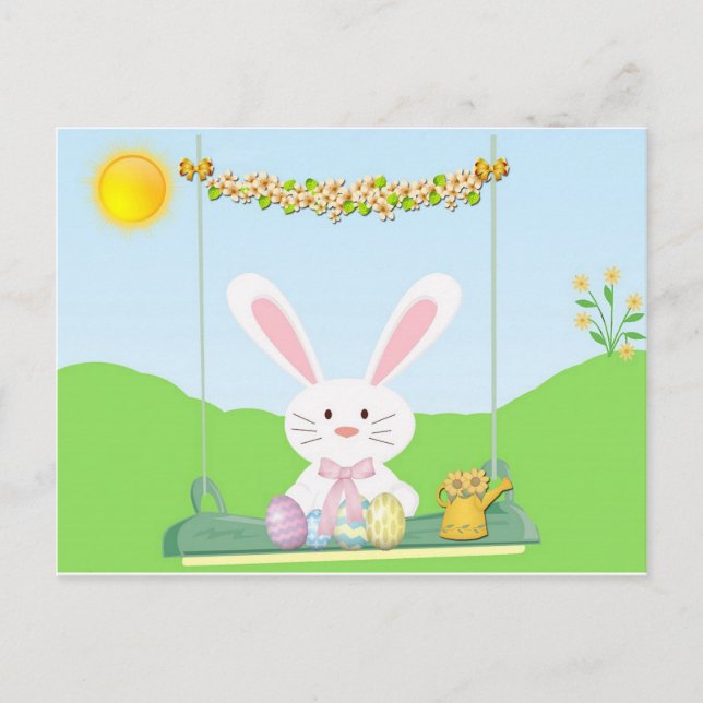Cartes Pour Fêtes Annuelles Lapin de Pâques (Devant)