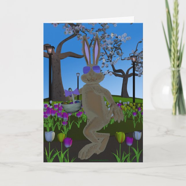 Cartes Pour Fêtes Annuelles Lapin de Pâques (Devant)