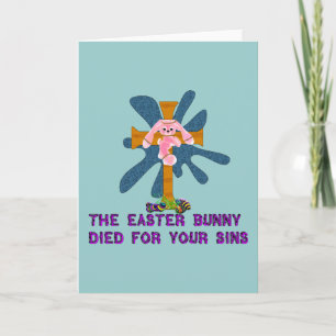 Cartes Pour Fêtes Annuelles Lapin de Pâques athée
