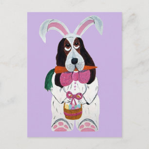 Cartes Pour Fêtes Annuelles Lapin de Pâques Basset Hound