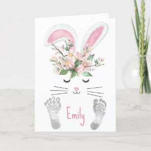 Cartes Pour Fêtes Annuelles Lapin de Pâques de la petite-fille
