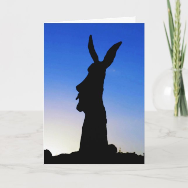 Cartes Pour Fêtes Annuelles Lapin de Pâques d'île de Pâques (Devant)