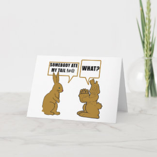 Cartes Pour Fêtes Annuelles Lapin de Pâques drôle de chocolat