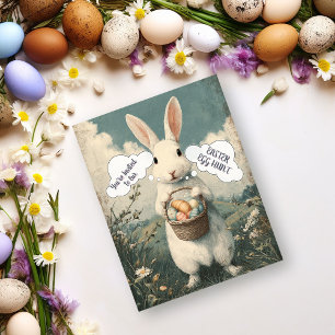 Cartes Pour Fêtes Annuelles Lapin de Pâques et chasse aux œufs de Pâques