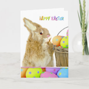 Cartes Pour Fêtes Annuelles Lapin de Pâques et oeufs