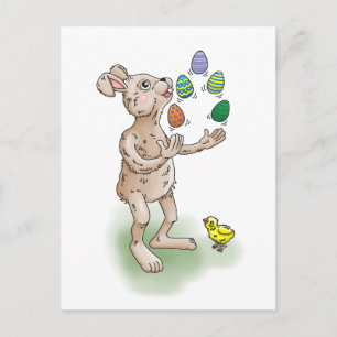 Cartes Pour Fêtes Annuelles Lapin de Pâques jongleur