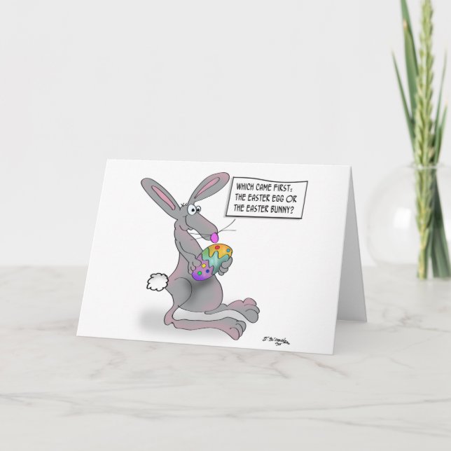 Cartes Pour Fêtes Annuelles Lapin de Pâques ou Oeuf de Pâques (Devant)