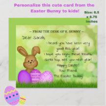 Lapin de Pâques personnalisé aux enfants mignon Am
