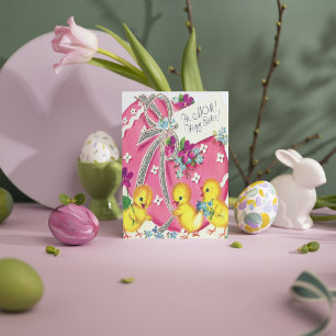 Cartes Pour Fêtes Annuelles Lapin de Pâques vintage rétro