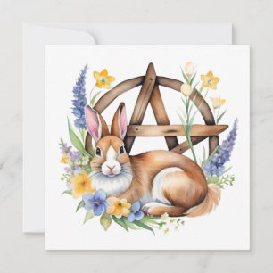 Cartes Pour Fêtes Annuelles Lapin d'Ostara Équinoxe de Printemps Eostre Wicca