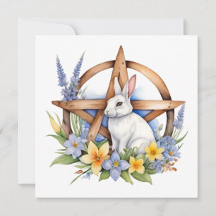 Cartes Pour Fêtes Annuelles Lapin d'Ostara Équinoxe de Printemps Eostre Wicca
