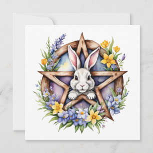 Cartes Pour Fêtes Annuelles Lapin d'Ostara Équinoxe de Printemps Eostre Wicca