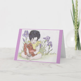 Cartes Pour Fêtes Annuelles Lapin et iris