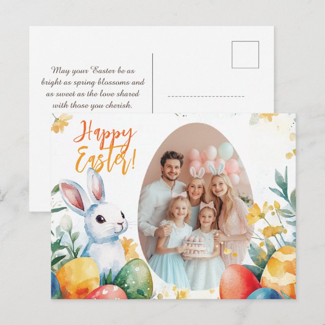 Cartes Pour Fêtes Annuelles 🐇 lapin et oeuf-stravaganza (Devant / Derrière)