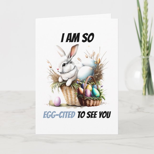 Cartes Pour Fêtes Annuelles Lapin lapin a commencé à te voir heureux (Devant)