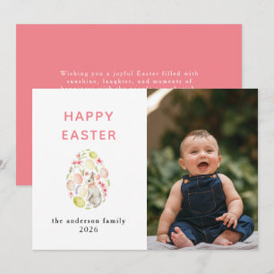 Cartes Pour Fêtes Annuelles Lapin Moderne Élégant Joyeuses Pâques Photo