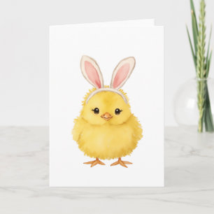 Cartes Pour Fêtes Annuelles Lapin Poussin de Pâques Aquarelle