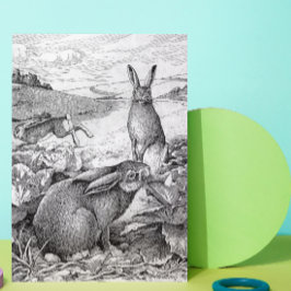 Cartes Pour Fêtes Annuelles Lapins