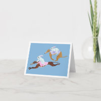 Lapins chevauchant des Lévriers