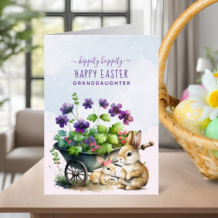 Cartes Pour Fêtes Annuelles Lapins Personnalisés Mignons Petite-Fille Pâques