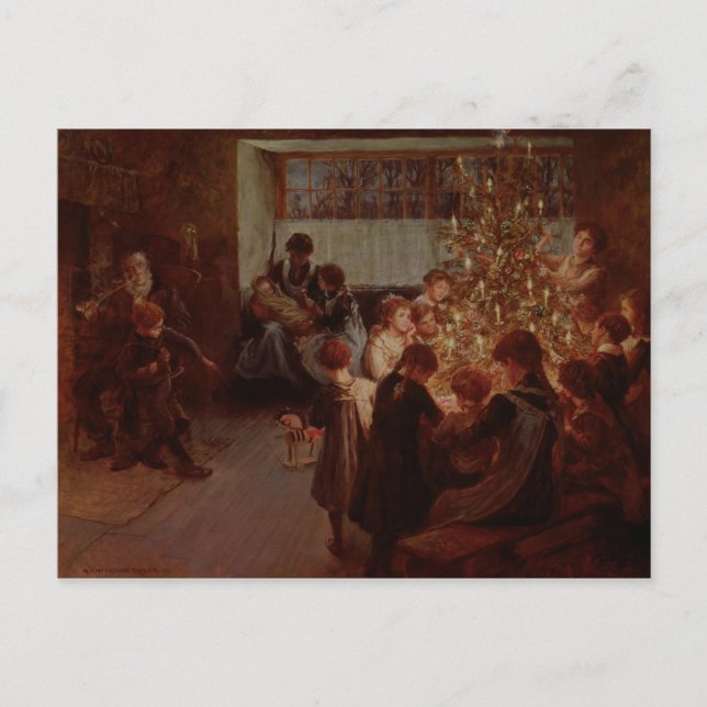 Cartes Pour Fêtes Annuelles L'arbre de Noël, 1911 (Devant)