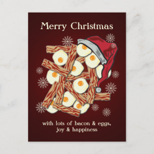 Cartes Pour Fêtes Annuelles Lard et Noël d'oeufs Joyeux