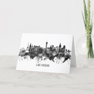Cartes Pour Fêtes Annuelles Las Vegas Nevada Skyline