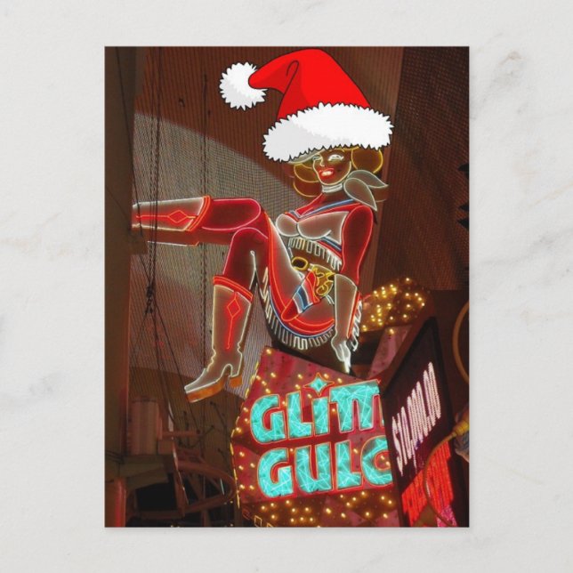 Cartes Pour Fêtes Annuelles Las Vegas Parties scintillant Gulch Noël (Devant)