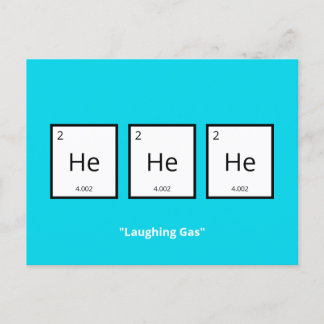 Cartes Pour Fêtes Annuelles Laughing Gas Helium | Humoristique Science Pun Hol