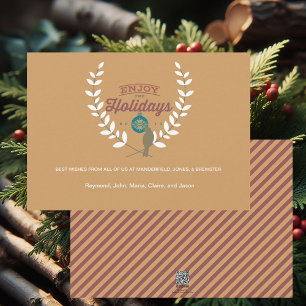 Cartes Pour Fêtes Annuelles Laurel Bird Holidays 2015 Corporate Card