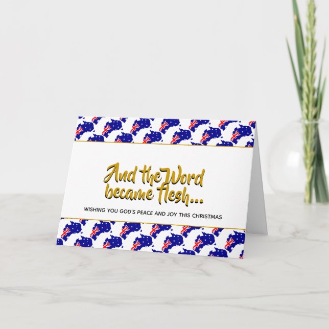 Cartes Pour Fêtes Annuelles L'AUSTRALIE Est Devenue Flesh NOËL (Devant)