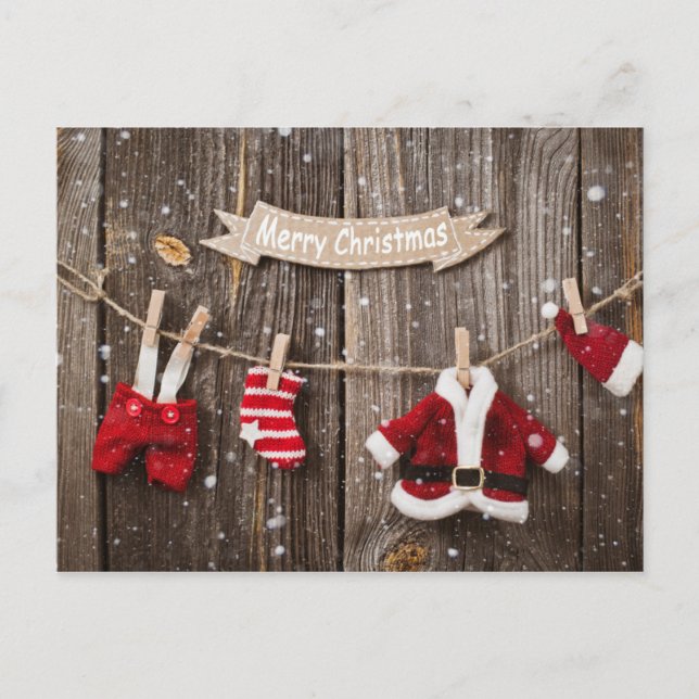 Cartes Pour Fêtes Annuelles Lave-père Noël (Devant)
