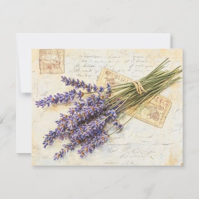 Cartes Pour Fêtes Annuelles Lavender  (Devant)