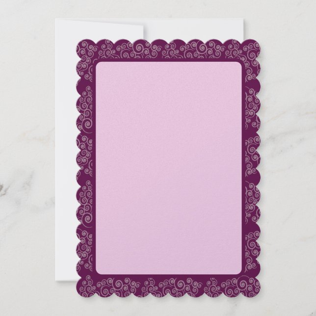 Cartes Pour Fêtes Annuelles Lavender CurlyQue Noël Arbres (Devant)