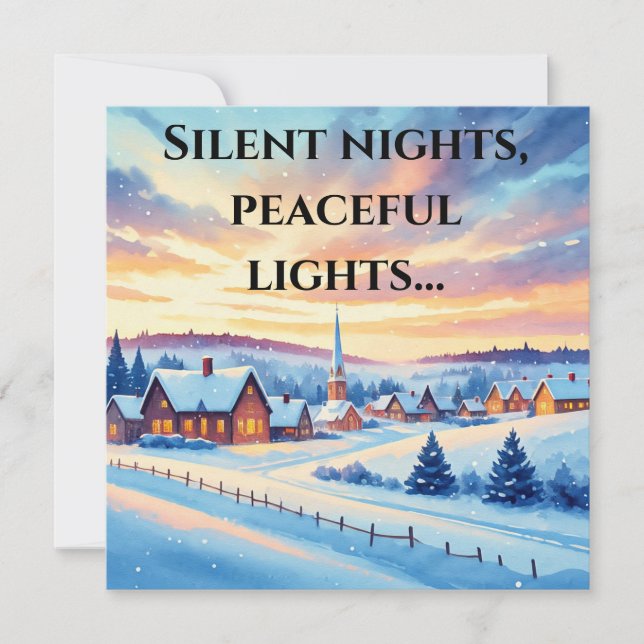 Cartes Pour Fêtes Annuelles L'aventure paisible de l'hiver (Devant)