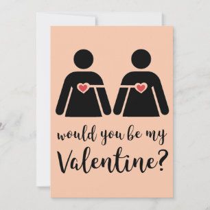 Cartes Pour Fêtes Annuelles LBGTQ+ lesbienne minimaliste Appartement de la Sai