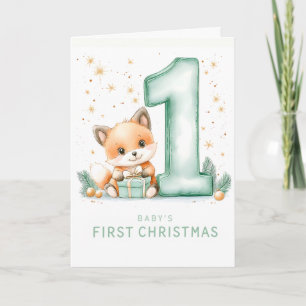 Cartes Pour Fêtes Annuelles Le 1er Noël de bébé