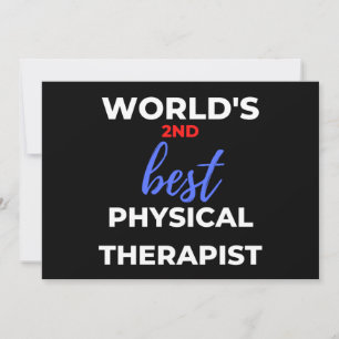 Cartes Pour Fêtes Annuelles Le 2ème meilleur physiothérapeute du monde